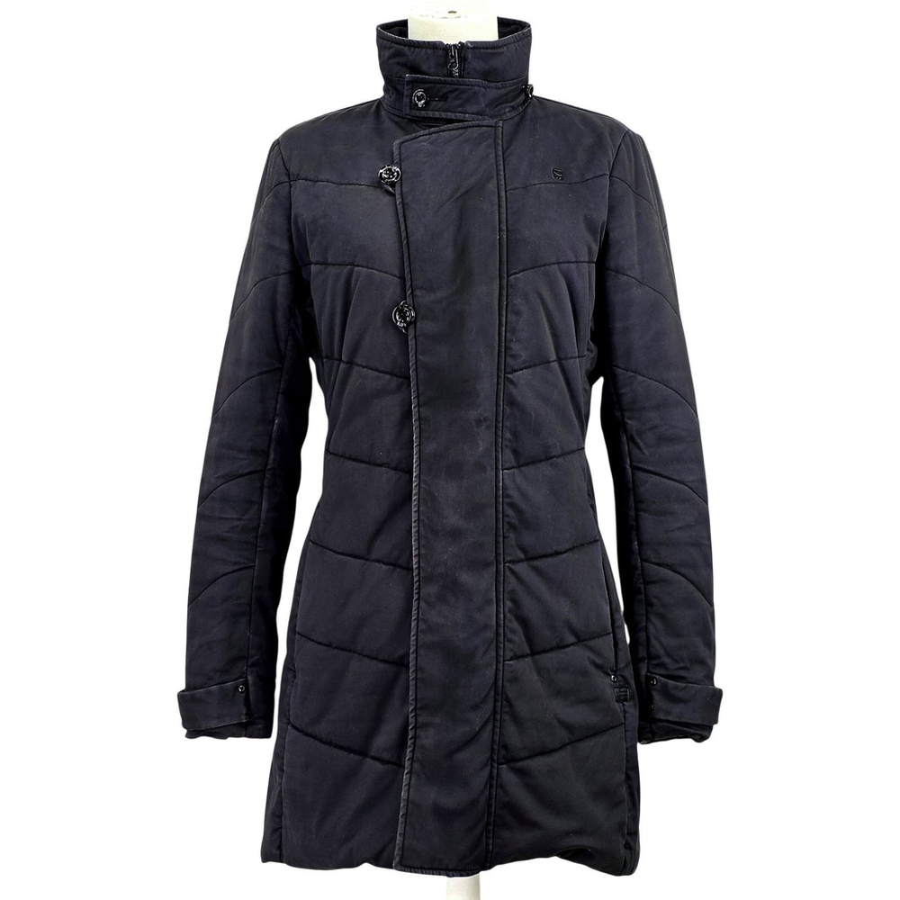 G Star Raw Classic Quilted Fully Lined Soft Warm Winter Black Coat Small Preppy